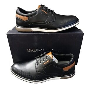 Bruno Marc Men's 9 Dress shoes Oxfords office professional BLACK NWT #845